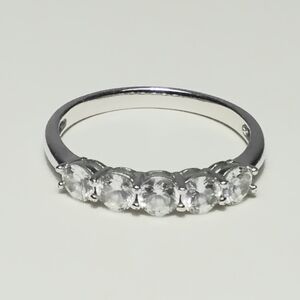 925 Silver Ring CZ Sz10